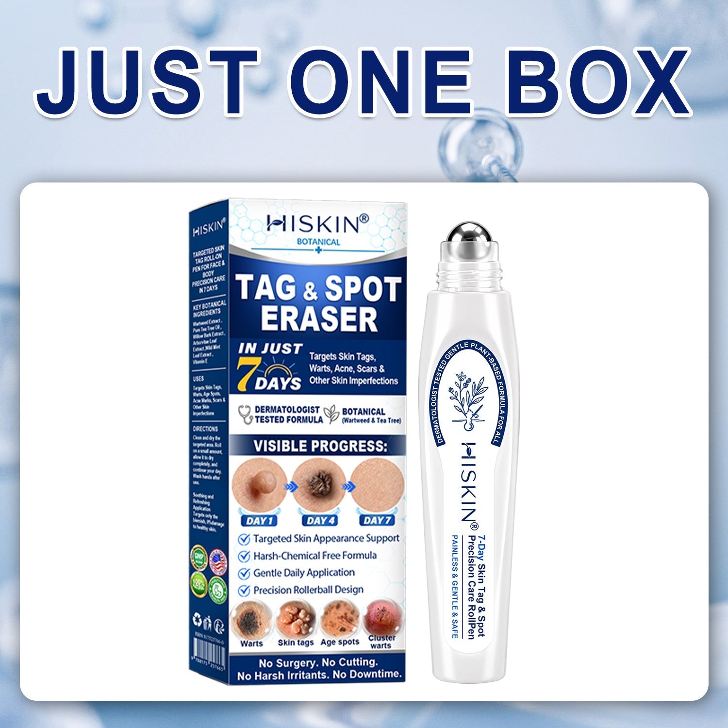 𝐇𝒊𝗦𝙆𝒊𝗡®👩‍⚕️ 𝟕-𝐃𝒂𝘆 𝐒𝗸𝐢𝐧 𝐓𝒂𝗴 & 𝐒𝐩𝙤𝐭 𝐄𝐫𝒂𝐬𝙚𝐫 Painless & Scar-Free Advanced Imperfection Removal Rollerball Pen