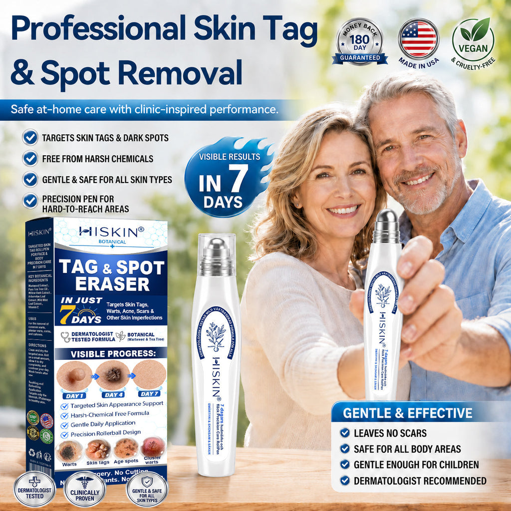 𝐇𝒊𝗦𝙆𝒊𝗡®👩‍⚕️ 𝟕-𝐃𝒂𝘆 𝐒𝗸𝐢𝐧 𝐓𝒂𝗴 & 𝐒𝐩𝙤𝐭 𝐄𝐫𝒂𝐬𝙚𝐫 Painless & Scar-Free Advanced Imperfection Removal Rollerball Pen