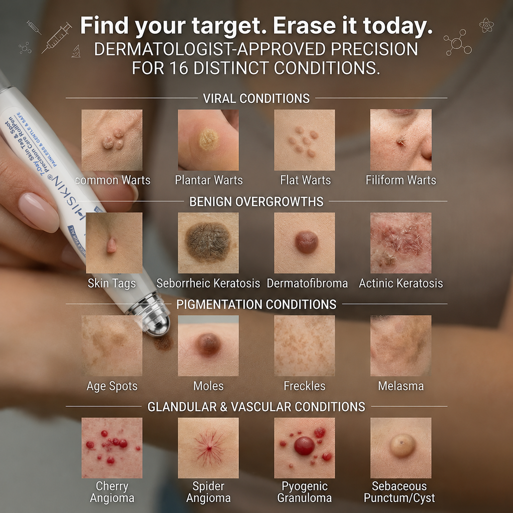 𝐇𝒊𝗦𝙆𝒊𝗡®👩‍⚕️ 𝟕-𝐃𝒂𝘆 𝐒𝗸𝐢𝐧 𝐓𝒂𝗴 & 𝐒𝐩𝙤𝐭 𝐄𝐫𝒂𝐬𝙚𝐫 Painless & Scar-Free Advanced Imperfection Removal Rollerball Pen