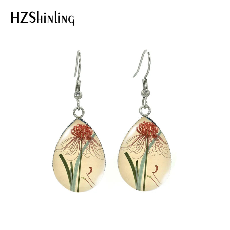 Radiant And Pear Cut Diamond Lever Back Drop Earrings
