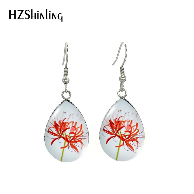 Radiant And Pear Cut Diamond Lever Back Drop Earrings