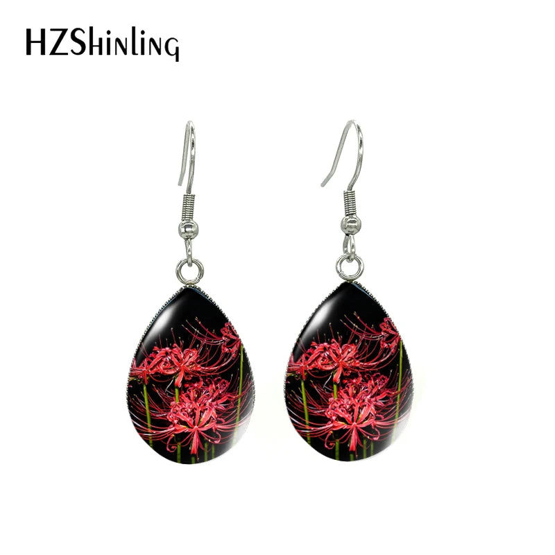 Radiant And Pear Cut Diamond Lever Back Drop Earrings