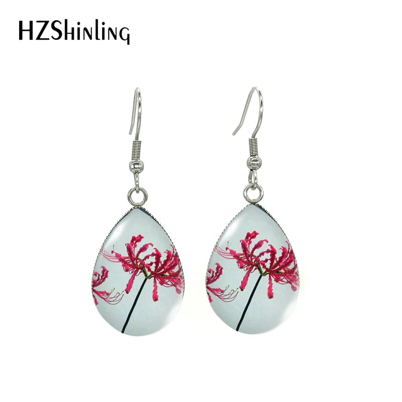 Radiant And Pear Cut Diamond Lever Back Drop Earrings