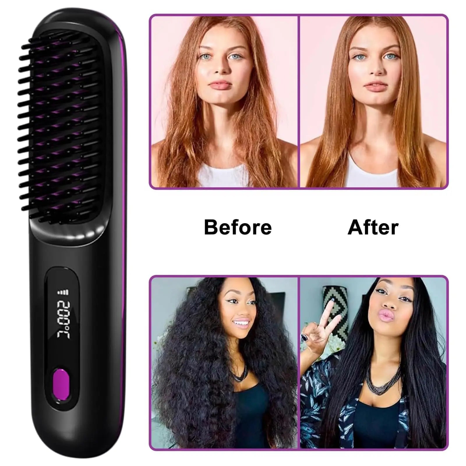 AirGlow® Brosse Lissante Portable