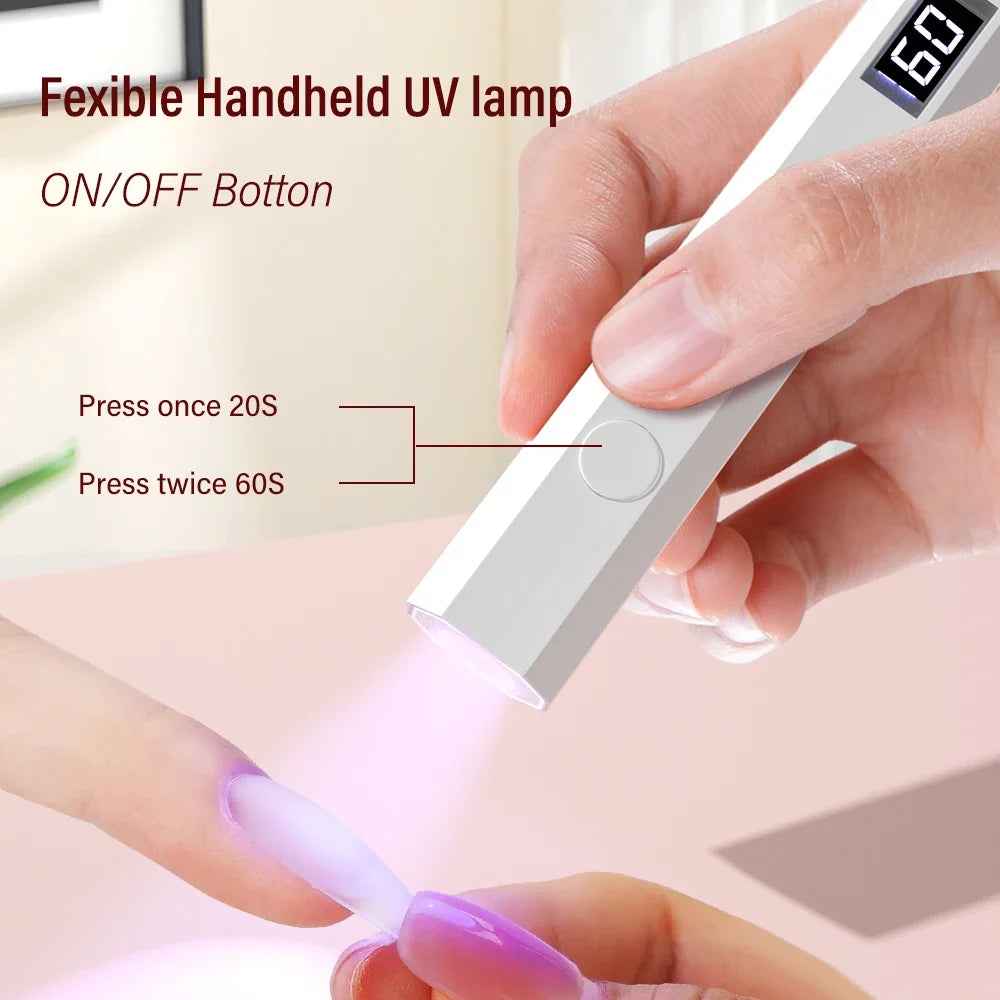 YIKOOLIN 3W Mini UV/LED Nail Lamp – Portable Gel Nail Light